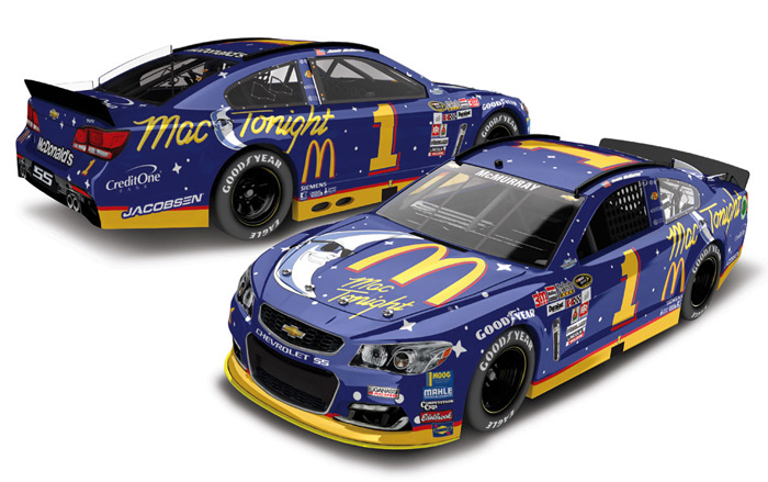 2016 Jamie McMurray #1 McDonald's Mac Tonight - Darlington Diecast