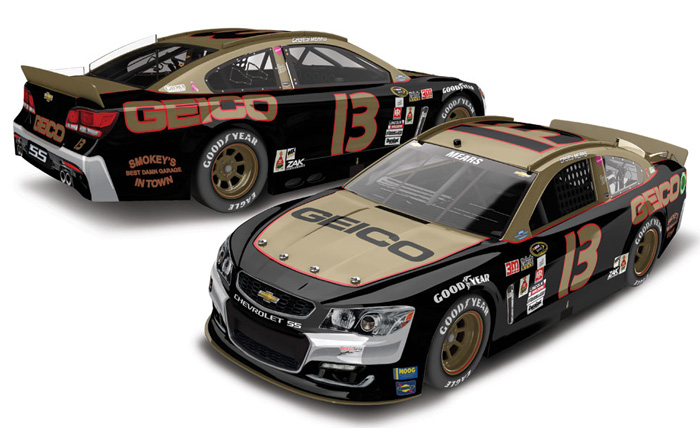 2016 Casey Mears #13 GEICO - Darlington 1/64 Diecast