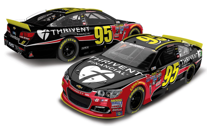 2016 Michael McDowell #95 Thrivent Financial 1/64 Diecast