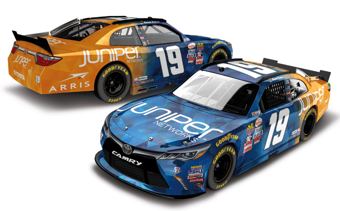 2016 Daniel Suarez #19 Juniper Networks 1/64 Diecast
