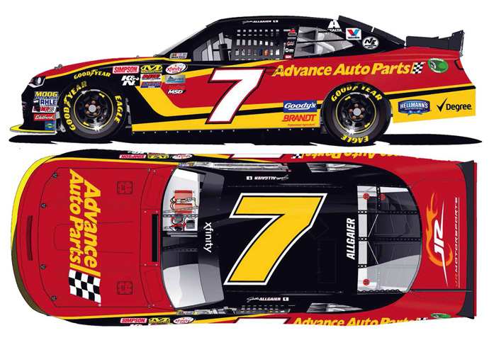 2017 Justin Allgaier #7 Advance Auto Parts 1/64 Diecast