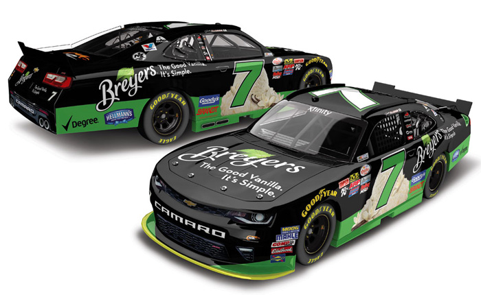 2017 Justin Allgaier #7 Breyers 1/64 Diecast