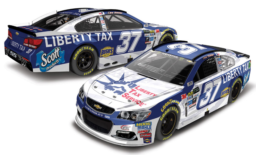2017 Chris Buescher #37 Liberty Tax Diecast - Autographed