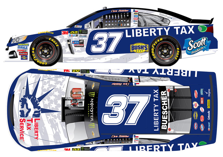 2017 Chris Buescher #37 Liberty Tax 1/64 Diecast