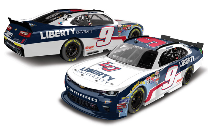 2017 William Byron #9 Liberty University Diecast - Autographed