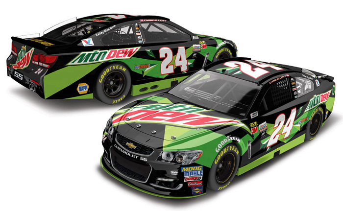 2017 Chase Elliott #24 Mountain Dew All-Star 1/64 Diecast