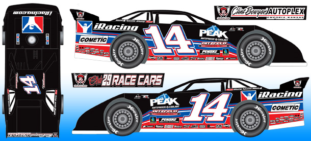 2017 Darrell Lanigan #14 iRacing - Dirt Late Model 1/64 Diecast