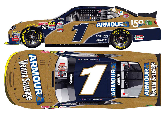 2017 Elliott Sadler #1 Armour 150 Years 1/64 Diecast