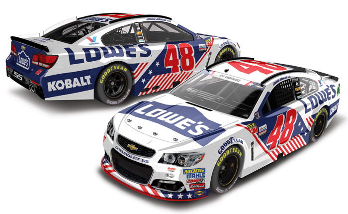 2017 Jimmie Johnson #48 Lowe's Patriotic 1/64 Diecast