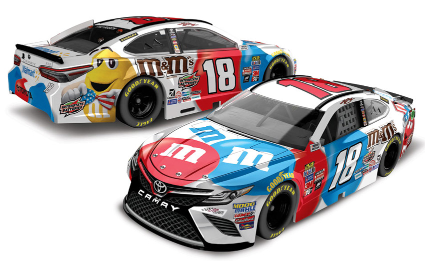 2017 Kyle Busch #18 M&M's Red, White & Blue 1/64 Diecast