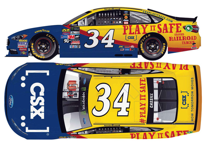 2017 Landon Cassill #34 CSX Play it Safe Diecast