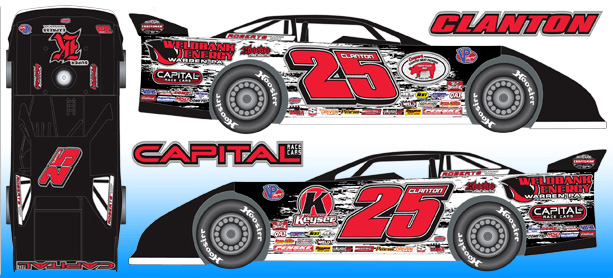 2017 Shane Clanton #25 Super K Express - Dirt Late Model 1/24 Diecast