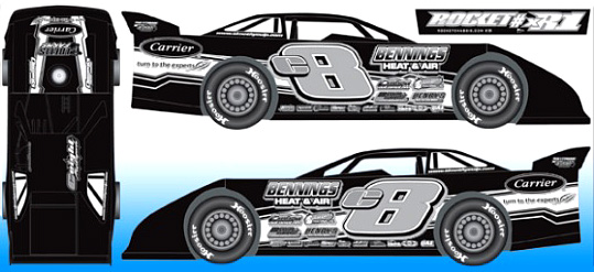 2017 Timothy Culp #c8 Carrier - Dirt Late Model Diecast