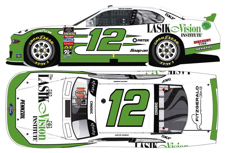 2018 Austin Cindric #12 LASIK Vision Institute 1/24 Diecast