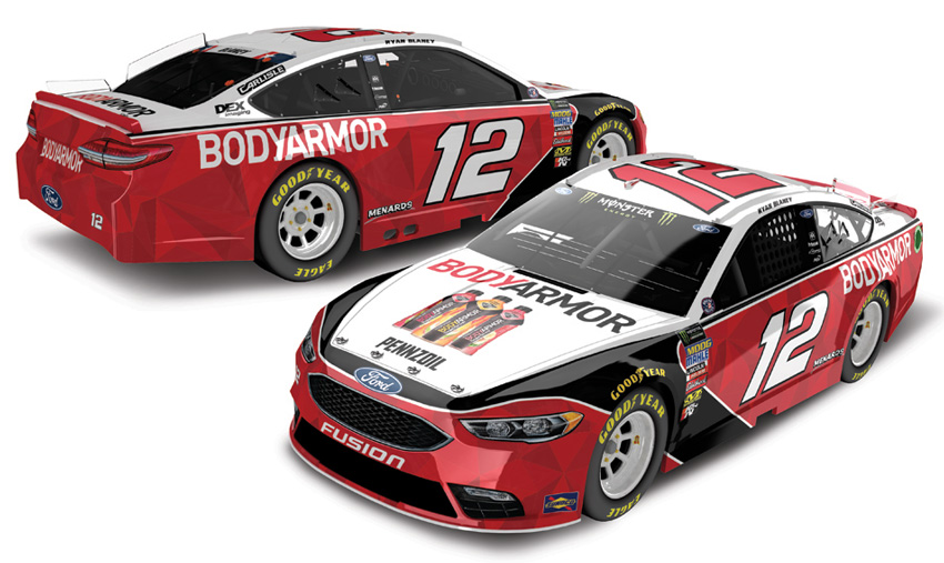 2018 Ryan Blaney #12 BODYARMOR 1/64 Diecast