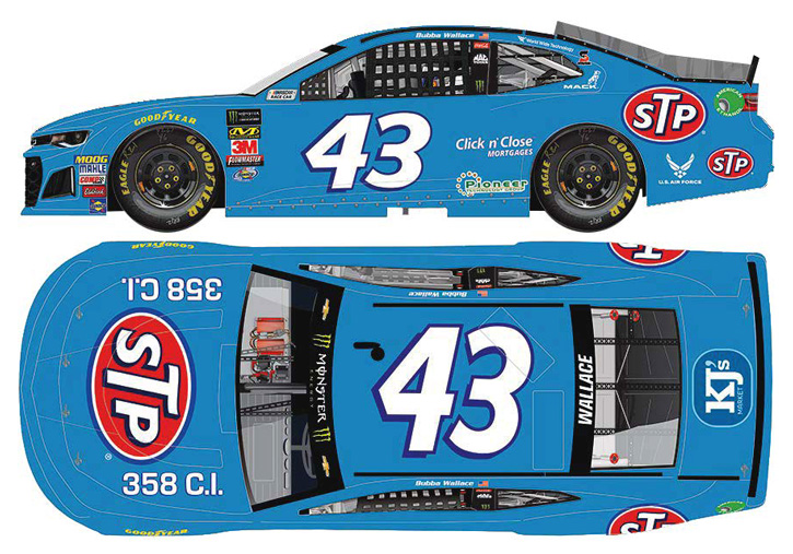 2018 Bubba Wallace #43 STP - Darlington Throwback 1/64 Diecast
