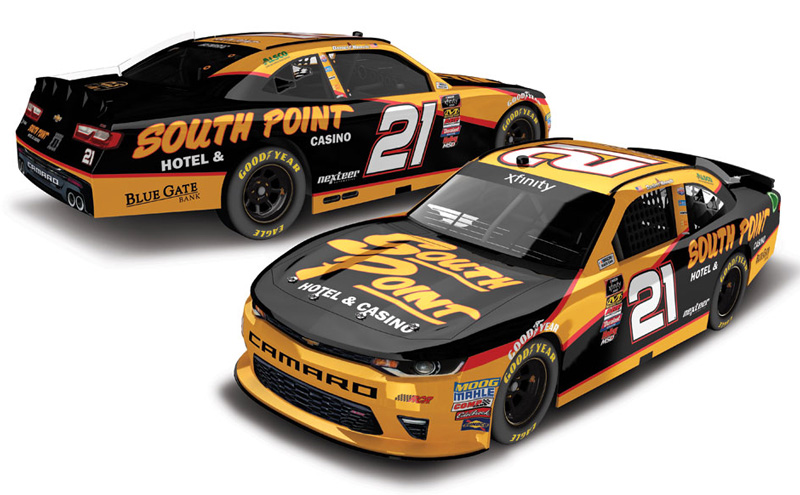 2018 Daniel Hemric #21 South Point Hotel & Casino 1/64 Diecast