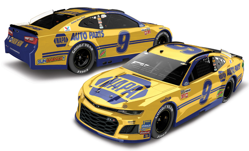 2018 Chase Elliott #9 NAPA - Darlington Throwback ELITE 1/24 Diecast