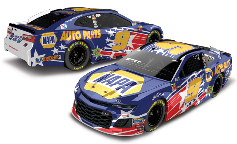 2018 Chase Elliott #9 NAPA Patriotic ELITE 1/24 Diecast