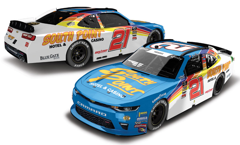 2018 Daniel Hemric #21 South Point - Darlington Throwback Diecast