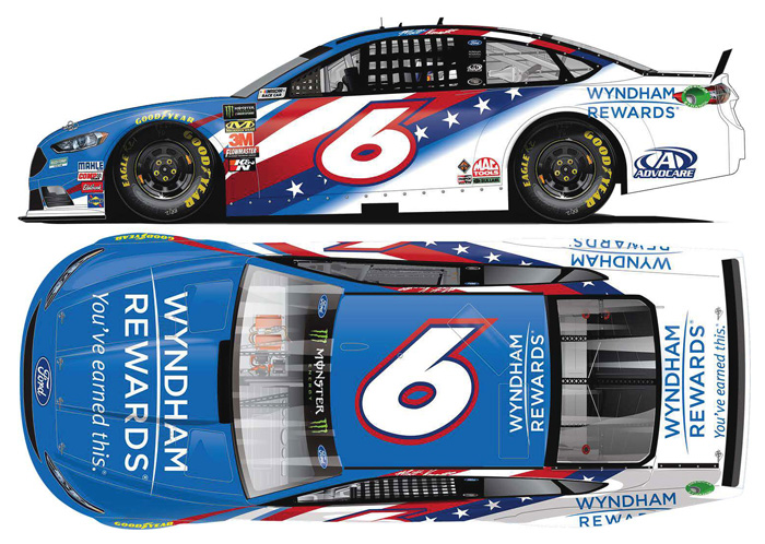 2018 Matt Kenseth #6 Wyndham Rewards Patriotic 1/64 Diecast