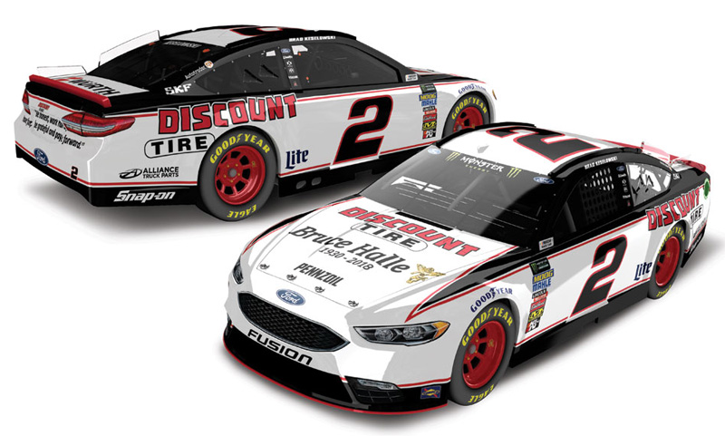 2018 Brad Keselowski #2 Discount Tire - Bruce Halle Tribute 1/64 Diecast