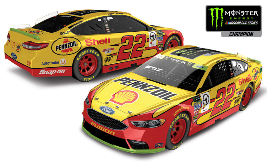 2018 Joey Logano #22 Shell-Pennzoil - Monster Energy NASCAR Champ Diecast
