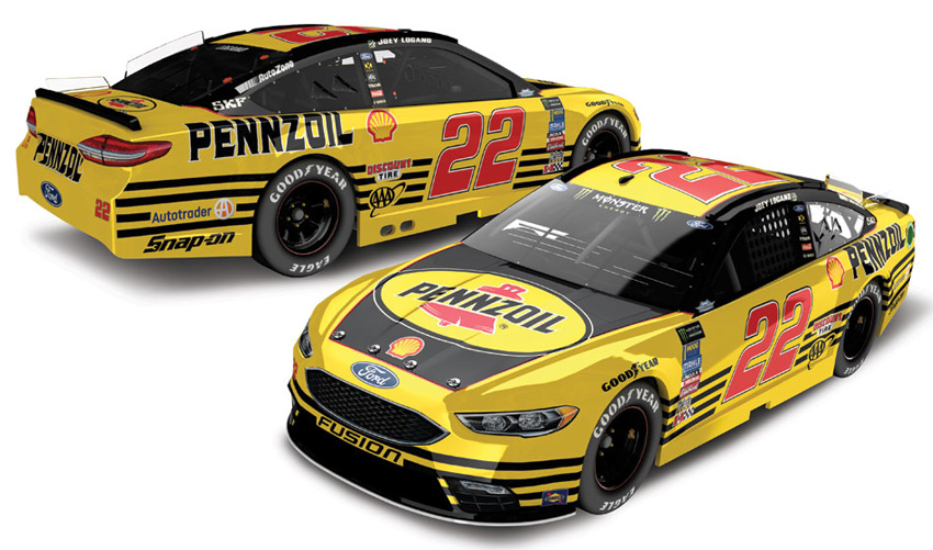 2018 Joey Logano #22 Pennzoil - Darlington Throwback 1/64 Diecast
