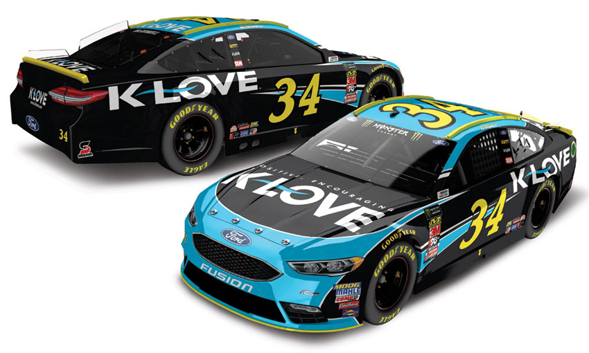 2018 Michael McDowell #34 K-Love 1/64 Diecast