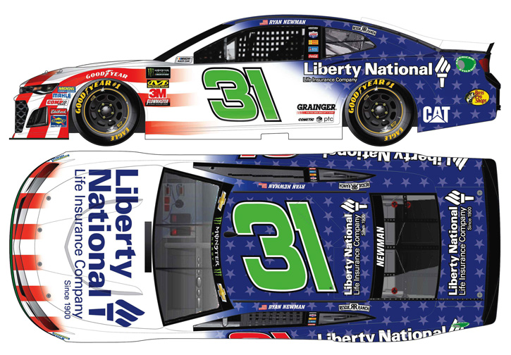 2018 Ryan Newman #31 Liberty National Patriotic Diecast