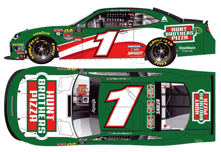 2018 Elliott Sadler #1 Hunt Brothers Pizza 1/64 Diecast