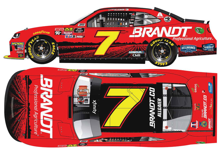 2019 Justin Allgaier #7 Brandt 1/64 Diecast