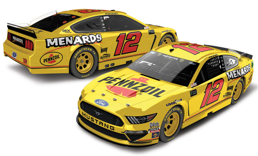2019 Ryan Blaney #12 Pennzoil - Darlington Throwback 1/64 Diecast