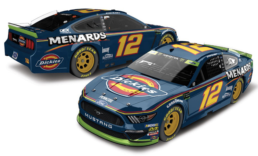 2019 Ryan Blaney #12 Dickies 1/64 Diecast