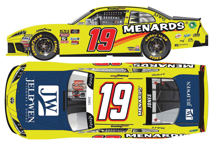 2019 Brandon Jones #19 Menards 1/24 Diecast