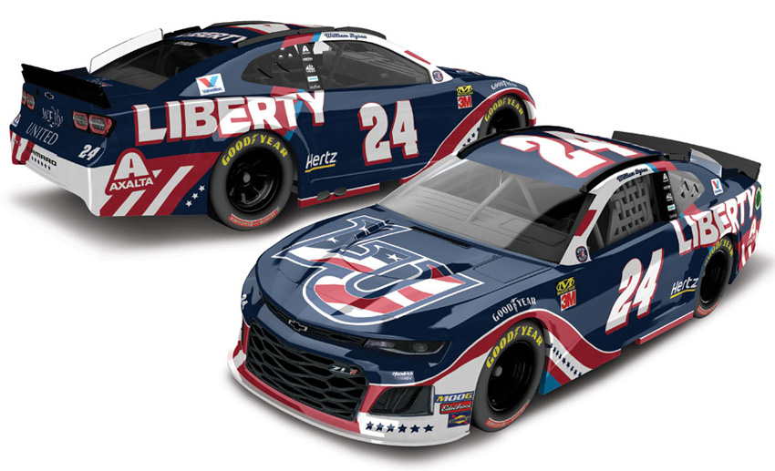 2019 William Byron #24 Liberty University Patriotic 1/64 Diecast