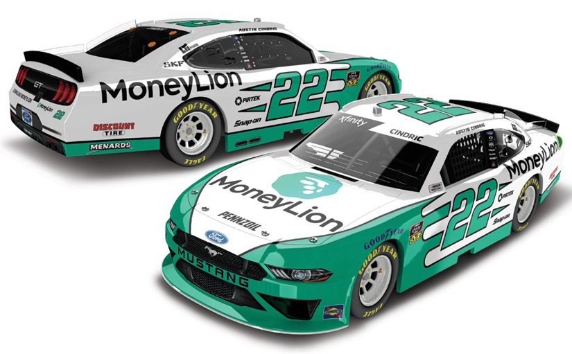 2019 Austin Cindric #22 MoneyLion 1/24 Diecast