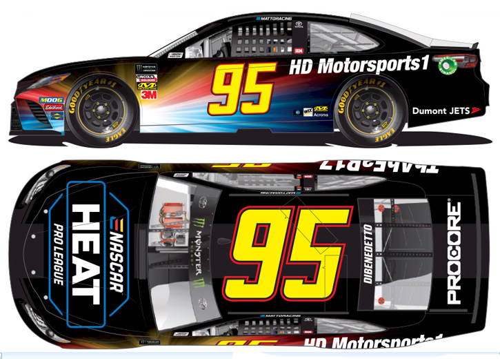 2019 Matt DiBenedetto #95 NASCAR Heat Pro League 1/24 Diecast
