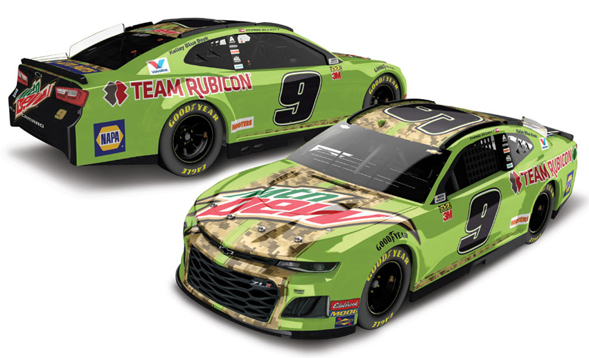 2019 Chase Elliott #9 Mountain Dew Camo ELITE 1/24 Diecast