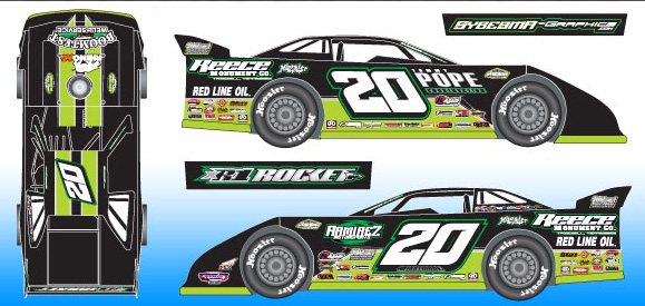 2019 Jimmy Owens #20 Dirt Late Model 1/24 Diecast
