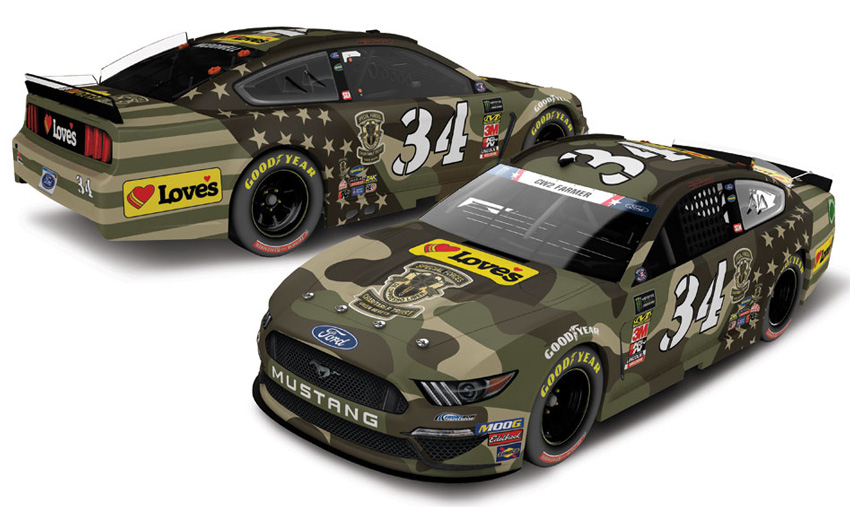 2019 Michael McDowell #34 Love's Patriotic 1/64 Diecast