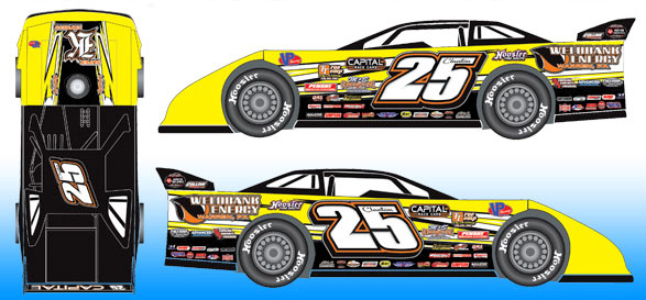 2019 Shane Clanton #25 Super K Express - Dirt Late Model 1/64 Diecast