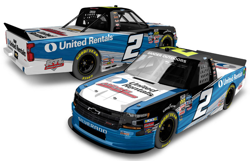 2019 Sheldon Creed #2 United Rentals Truck 1/64 Diecast