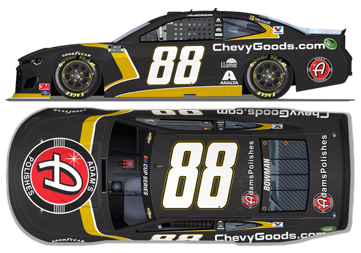2020 Alex Bowman #88 Chevy Goods Adam’s Polishes 1/24 Diecast
