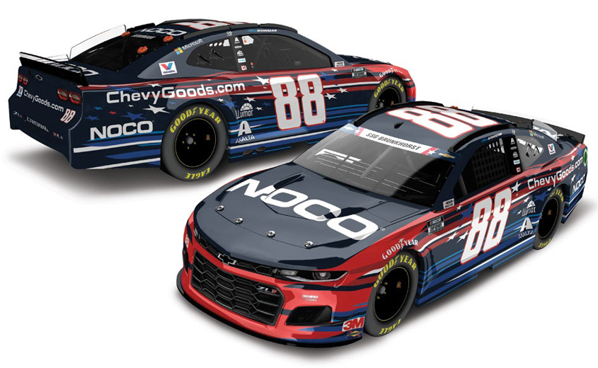 2020 Alex Bowman #88 Chevy Goods NOCO Patriotic 1/64 Diecast