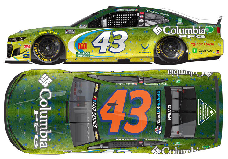 2020 Bubba Wallace #43 Columbia PFG 1/64 Diecast