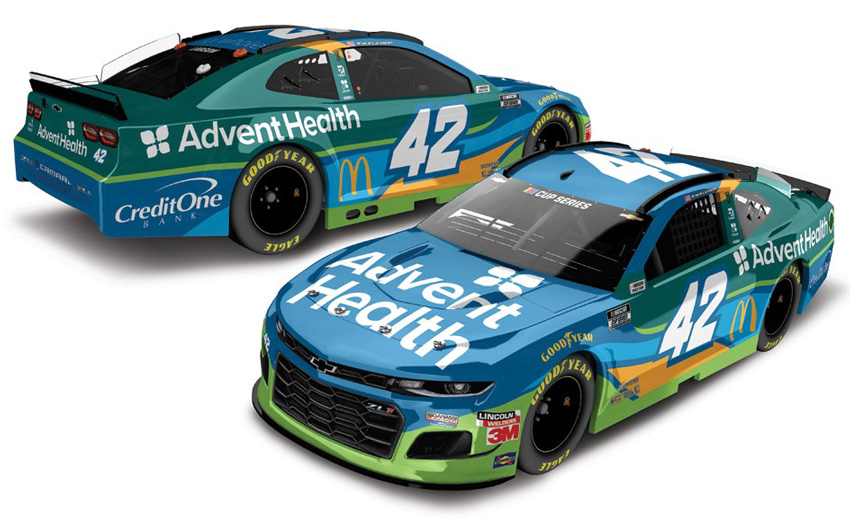 2020 Kyle Larson #42 AdventHealth 1/24 Diecast