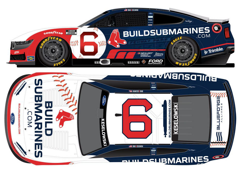 2025 Brad Keselowski #6 BuildSubmarines.com / Boston Red Sox 1/64 Diecast