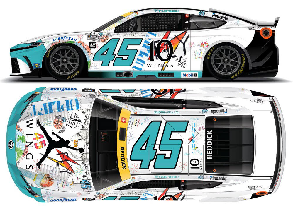 2025 Tyler Reddick #45 Jordan Brand Charlotte 1/64 Diecast
