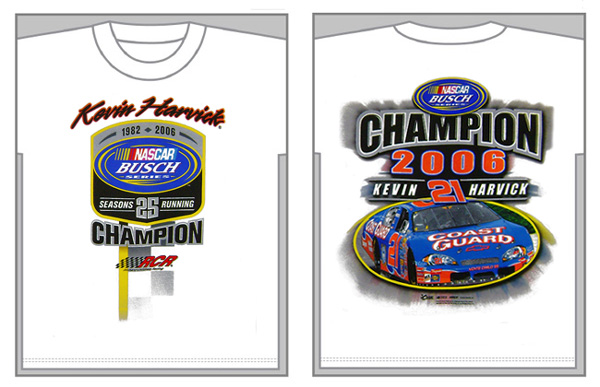 #21 Kevin Harvick '06 NASCAR Busch Series Champion T-Shirt